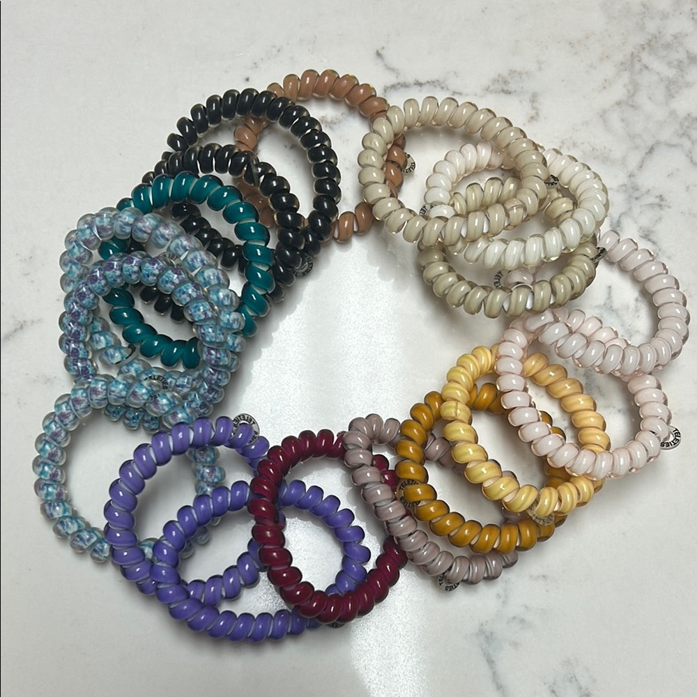 Vibrant Multicolor TELETIES Hair Ties Set